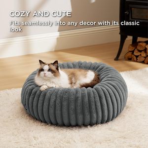 Pet Dog & <b>Cat</b> Bed All Seasons Rectangle Corduroy Solid Foam Plush Removable Cover Comfortable for Small to Large Dogs - Product Image 4