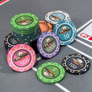 Fiches da Poker in Ceramica di Alta Qualità 39mm 10g con Logo Personalizzato per Giochi d'Azzardo EPT WPT Texas Hold'em - Product Image 2