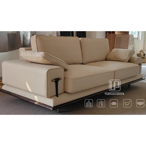 Factory Wholesale <b>Price</b> Large Living Room Italian Leather Comfort <b>Sofas</b> <b>Sets</b> Beige Modular Modular - Product Image 1