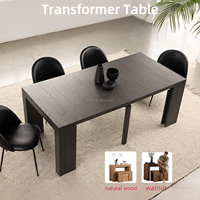 Table à manger extensible, se transformant d'une console de 18 pouces en une table pouvant accueillir jusqu'à douze personnes, 46*95*76cm, se transforme en 300*95*76cm