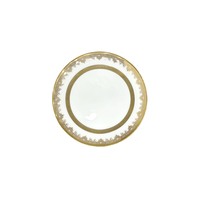 Vaisselle chère Dubai blanc or cuisine dîner plat moderne assiettes en céramique or jante vaisselle pour mariage etc.