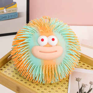 ของเล่นบีบคลายเครียดรูปไส้กรอกสองสี ตุ๊กตาหิมะตาโปนน่ารักแบบน่าเกลียด - Product Image 3