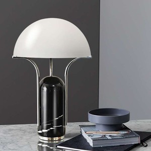 Lámpara de mesa de mármol minimalista moderna, diseño de hongo LED E27 para sala de estar, dormitorio, estudio, iluminación decorativa - Product Image 1