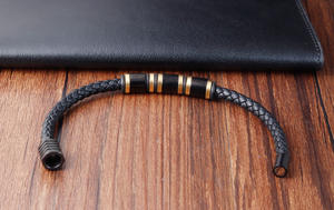 Rainbow Color Waterproof <strong>Leather</strong> Bracelet Men Model Woven Custom Mens Genuine <strong>Leather</strong> Bracelets Retro Bangle - Product Image 2