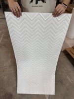 Revêtement en pierre flexible à motif chevron, placage de granit fin, céramique souple pour bâtiments résidentiels et commerciaux