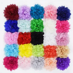 Hecho a mano 10cm peonía flor decoración del pelo 25 colores sólidos en stock hermosa tela flor sombreros Accesorios