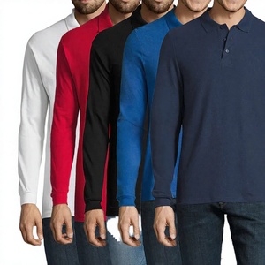 T-shirt décontracté bleu marine uni à manches longues, impression de logo personnalisée, tricoté 100% coton, séchage rapide, uniforme de travail uni - Product Image 6