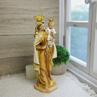 Produits en stock Statues religieuses catholiques Résine Statues chrétiennes Madonna del Carmelo Notre-Dame de M