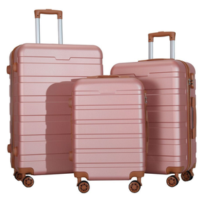 Black ABS Business Trip <strong>Travel</strong> Luggage Set 3PCS 20" 24" 28" Suitcase Bag <strong>With</strong> Spinner <strong>Wheels</strong> Customize OEM Logo PC Trolley <strong>Case</strong> - Product Image 3