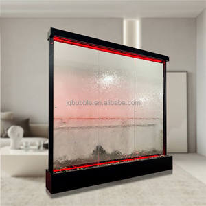 Fuente de cascada de vidrio LED con base negra - Resistente al agua y a la intemperie para decoración de interiores/exteriores, bodas y hogar - Product Image 3