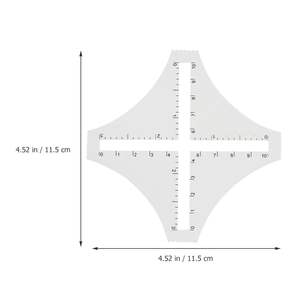 Medidor de Densidad de Punto Portátil de Plástico, Calculadora de Puntadas, Regla Contadora Transparente, Accesorio de Costura - Product Image 2