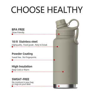 Eco-friendly Large Capacity Direct Drinking Stainless Steel Sports Water Bottle <b>Double</b> <b>Wall</b> Vacuum Insulation 6-12 Hours Thermal - Product Image 3