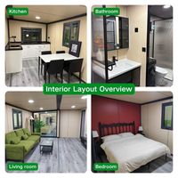 Casa Contenedor Expandible Moderna de 2, 3 y 4 Dormitorios, Casa Modular Prefabricada con Baño Completo para Patio Trasero, Apartamento para Visitas y Suite para Huéspedes