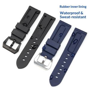 Bracelet de montre universel en silicone avec fermoir en acier inoxydable, vente en gros d'usine, 20mm 22mm 24mm 26mm - Product Image 5