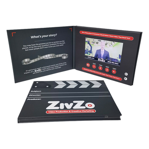 Biglietto Brochure Video Rettangolare Personalizzato Fatto a Mano per Regali Aziendali - Product Image 2