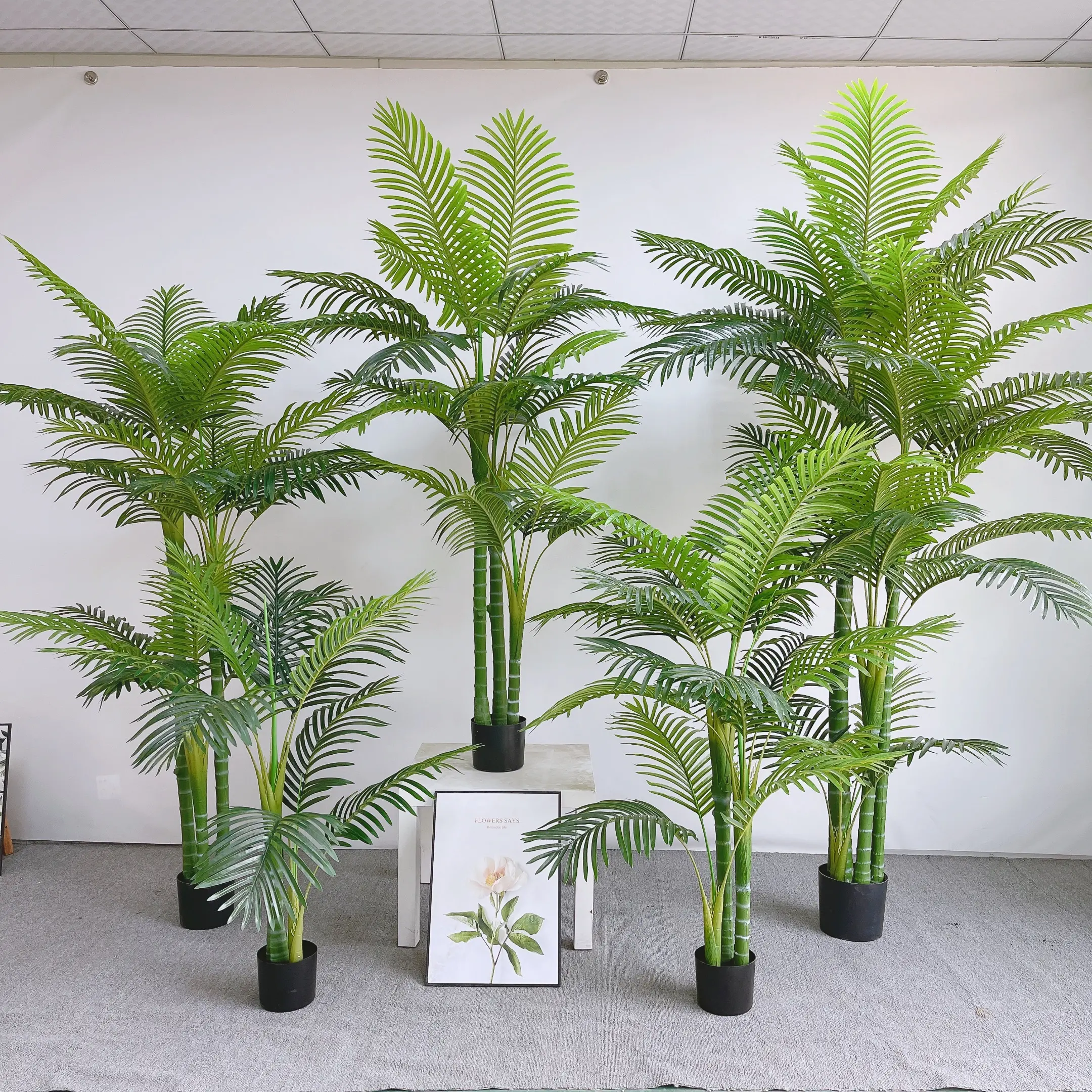 Falsi piante verdi plastica artificiale Areca palma piante artificiali phoenix palma con vaso 130 cm