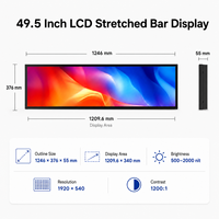 Écran LCD ultra-large de 49,5 pouces, écran étiré pour la publicité en magasin, affichage publicitaire commercial