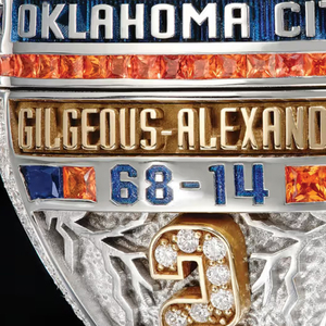 Tùy Chỉnh Bóng Rổ Logo Vô Địch Nhẫn Với Khác Nhau Tên Người Chơi 2025 <span class=keywords><strong>Oklahoma</strong></span> Thành Phố Sấm Chính Thức Vô Địch Vòng - Product Image 5