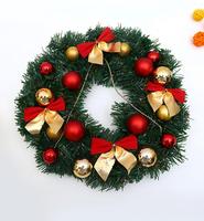 Guirnalda Decorativa Navideña Artificial Roja, Verde y Blanca con Lazo, Bayas, Cajas de Regalo, Bolas de Navidad y Piñas