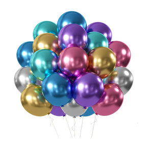 Palloncini Cromati Metallizzati 5 e 10 Pollici, Palloncini in Lattice per <span class=keywords><strong>Compleanno</strong></span>, Baby Shower, Matrimonio, Decorazioni per Feste <span class=keywords><strong>a</strong></span> <span class=keywords><strong>Tema</strong></span> Giungla - Product Image 1