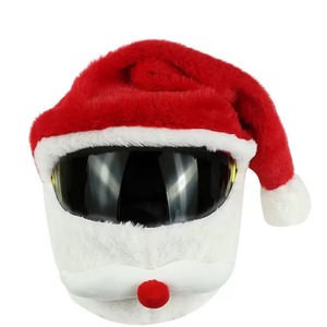 Christmas Santa <b>Motorcycle</b> Helmet Cover Nativity Helmet Cover Santa Claus Xmas Hat Decoration <b>Accessories</b> for Men/ Women - Product Image 2