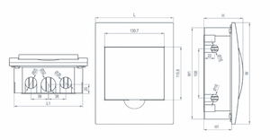 TMSM New Merlin Gerin Surface Installation Series Not flame-retardant TMSM-S-36Way Distribution box - Product Image 3