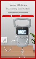Vente en gros Balance numérique portable USB alimentée par batterie Balance à crochet Balance suspendue pour valise Capacité de 50kg