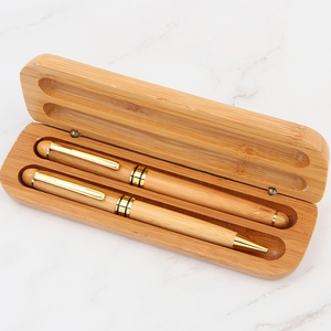 थोक पीले लकड़ी के पेन बॉक्स विशेष उपहार रोलर जेल लोगो व्यवसाय प्रोत्साहन उपहार व्यवसाय के लिए उपयोग - Product Image 5