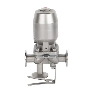 Pneumatic clamp straight diaphragm valves with stainless steel head