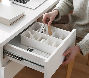 ที่จัดระเบียบลิ้นชักและตู้เสื้อผ้าแบบแบ่งช่องพลาสติก4หรือ5,ที่จัดระเบียบลิ้นชักชุดเดรสชุดชั้นในผูกถุงเท้าผ้าพันคอ - Product Image 5