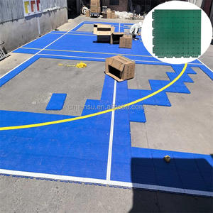 Baldosas de suelo entrelazadas para cancha de baloncesto profesional móvil TPV suelo para deportes al aire libre - Product Image 4