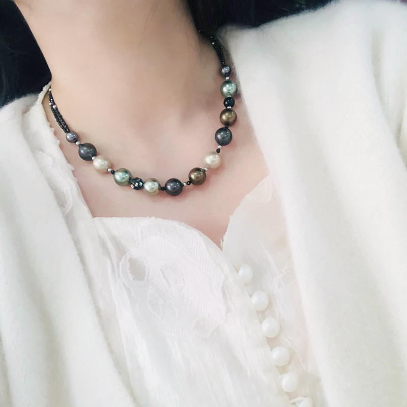 2024 Black Pearl Necklace - Unisex Hip-Hop Style Jewelry