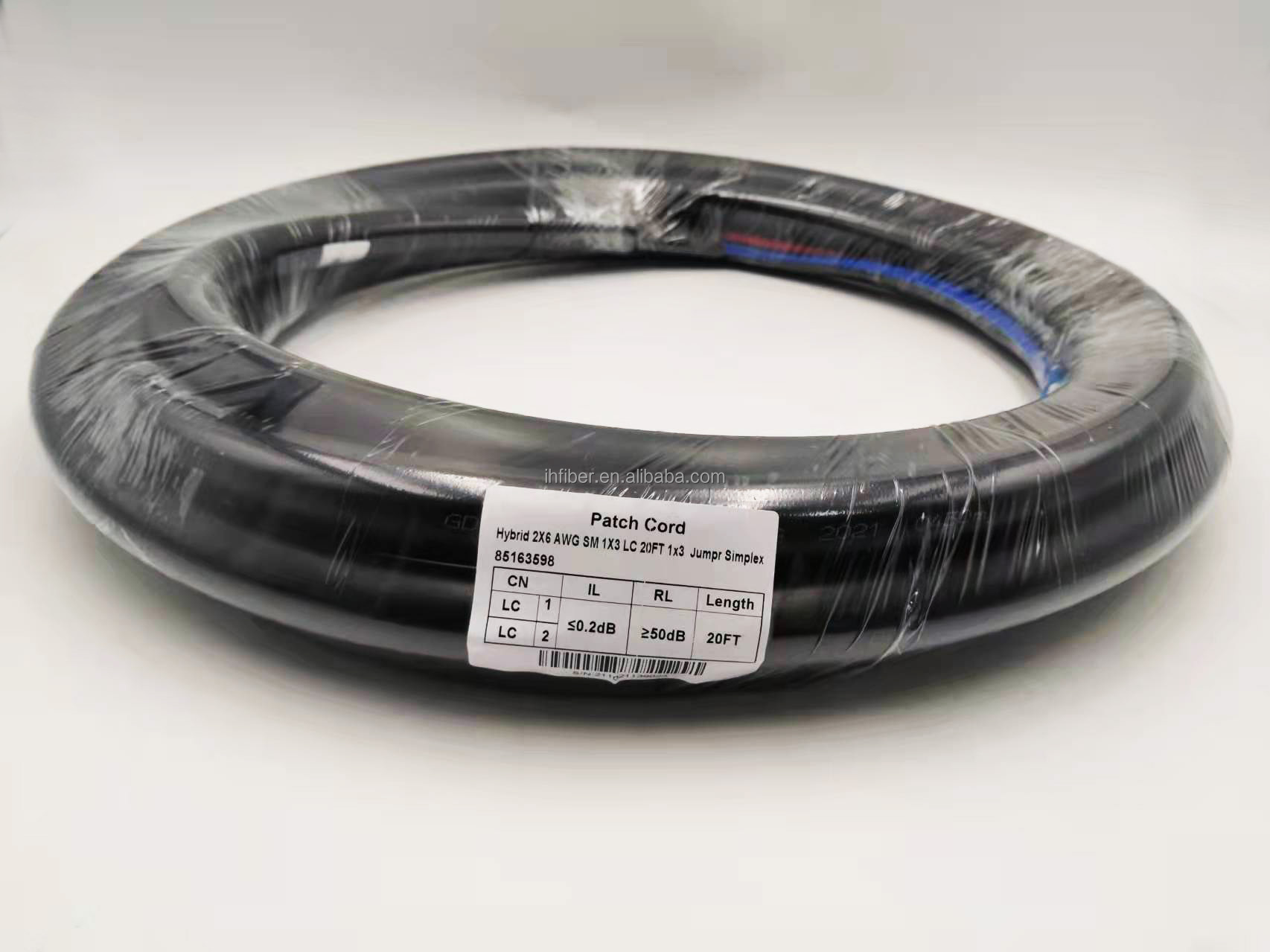 Singlemode G657A1 Hybrid Cable Assembly 10AWG Composite Fiber Optic Cable
