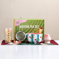 Coffret Cadeau de Noël en Céramique Anji Newell pour Matcha, avec Logo Personnalisé, Bol à Thé et Outils – Idéal pour les Collections de Cadeaux de Saison