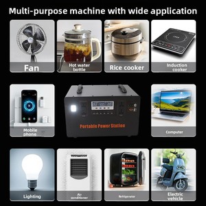 แหล่งจ่ายไฟกลางแจ้ง 3000W 3KWh 4.5KWh LiFePO4 ระบบกักเก็บพลังงาน คลื่นไซน์บริสุทธิ์ ตัวควบคุม MPPT กำลังสูง ความจุขนาดใหญ่ ภายนอกอาคาร - Product Image 3