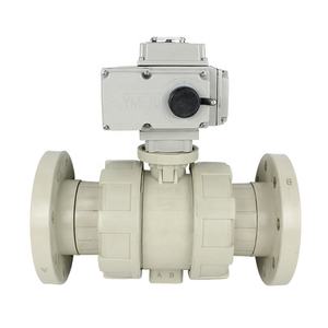 YMER <strong>UPVC</strong> Electric <strong>Ball</strong> <strong>Valve</strong> AC220V 10PPHFQ+CEA220S Open/colse With 2 Integrated Auxiliary Switches - Product Image 1