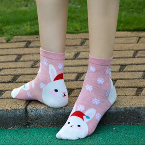 Nouveau hiver dessin animé noël chaussette adultes chaud femmes mignon Santa Animal ours lapin <span class=keywords><strong>renard</strong></span> pingouin flocon de neige robe cheville <span class=keywords><strong>chaussettes</strong></span> - Product Image 2