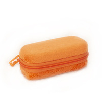 Nouvel étui portable ultra-léger en velours cristal ultra-fin orange EVA pour câbles de données, clés USB, clés de sécurité et chargeurs