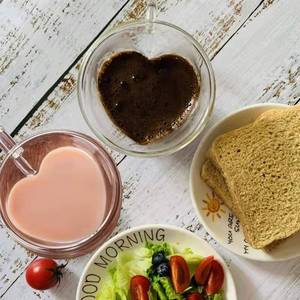 Vendita calda a forma di cuore tazza di <span class=keywords><strong>caffè</strong></span> creativa doppia parete resistente vetro trasparente per regali aziendali per il tè birra e <span class=keywords><strong>amore</strong></span> - Product Image 5