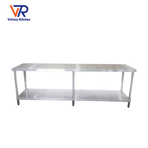 VICTORY KITCHEN Équipement de cuisine commerciale table de travail de préparation en acier inoxydable robuste banc de travail en inox pour laboratoire et restaurant - Product Image 6