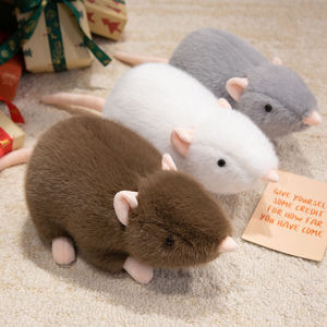 Vente en gros Mini souris blanche réaliste Jouets en peluche Souris réaliste Poupées en peluche Cadeaux <span class=keywords><strong>d</strong></span>'anniversaire et de Noël - Product Image 4
