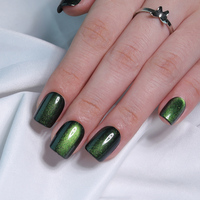 Faux ongles à presser en ABS de haute qualité, sur mesure, forme cercueil, effet œil de chat, pour salon de manucure