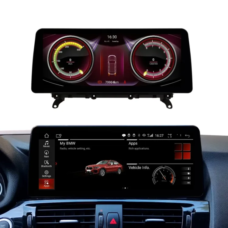 Pemutar Multimedia DVD Radio Audio layar mobil Android 11 12.3 inci untuk BMW X3 F25 X4 F26 CCC CIC NBT 2011 - 2018 CARPIAY