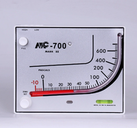 Manomètre différentiel à tube incliné pour salle de purification MC700 MARK II, manomètre différentiel à huile rouge