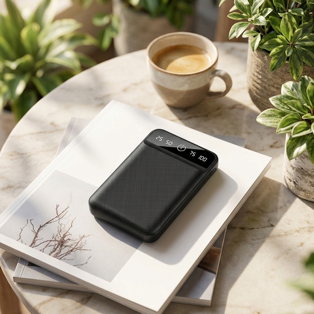 PowerBank 10000Mah Portable Charger LED Display Fast Charging Ultra Slim Dual USB External Battery Aluminum Powerbank for Travel