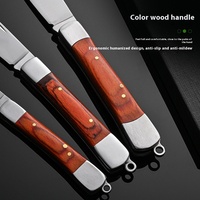 Couteau de poche pliant en acier inoxydable de haute qualité manche en bois porte-clés personnalisable pour projets de bricolage usine vente en gros OEM