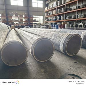 Rubber Lined Vulcanized Slurry <b>Hose</b> Flange Nipple One End Open Iron Ore Application White Color Spiral Wire Reinforced 20-30mm - Product Image 3