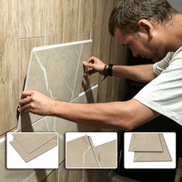 Revêtement mural SPC étanche et résistant à l'humidité, imitation marbre statuario, pour salle de bain de luxe