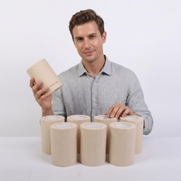 Tisu Toilet Ramah Lingkungan Sekali Pakai, Kuat, Daya Serap Tinggi, Lembut, 100% Pulp Bambu, Inti Bebas Debu, Dapat Disesuaikan untuk Hotel