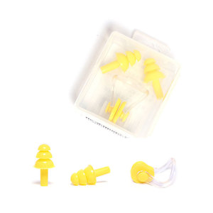 Ensemble de bouchons d'oreilles en silicone et pince-nez pour la natation, accessoire de natation souple et étanche, emballage en boîte - Product Image 4